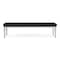 Lesro Lenox Steel 3 Seat Bench, Black Seat, Black Back, 67 W 21 L 18.5 H, Linette Vinyl Seat LS3001 - alternate 1